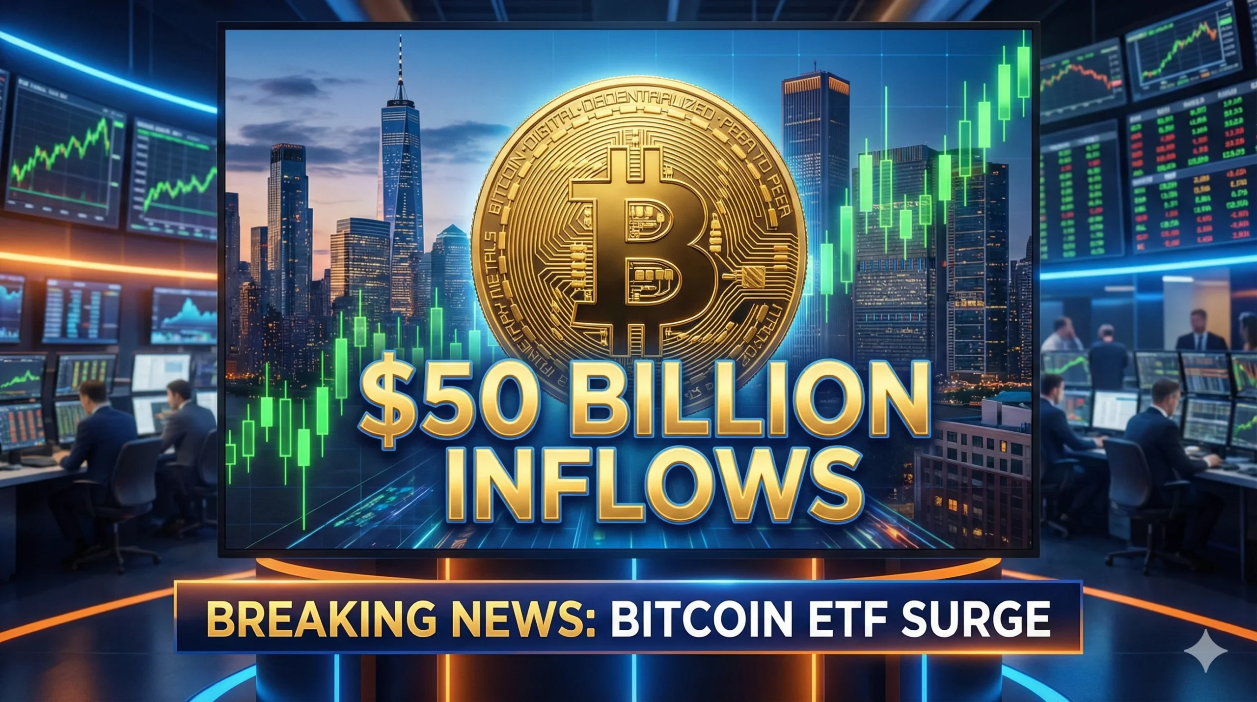 U.S. Spot Crypto ETFs Poised for $50 Billion Inflows by 2026